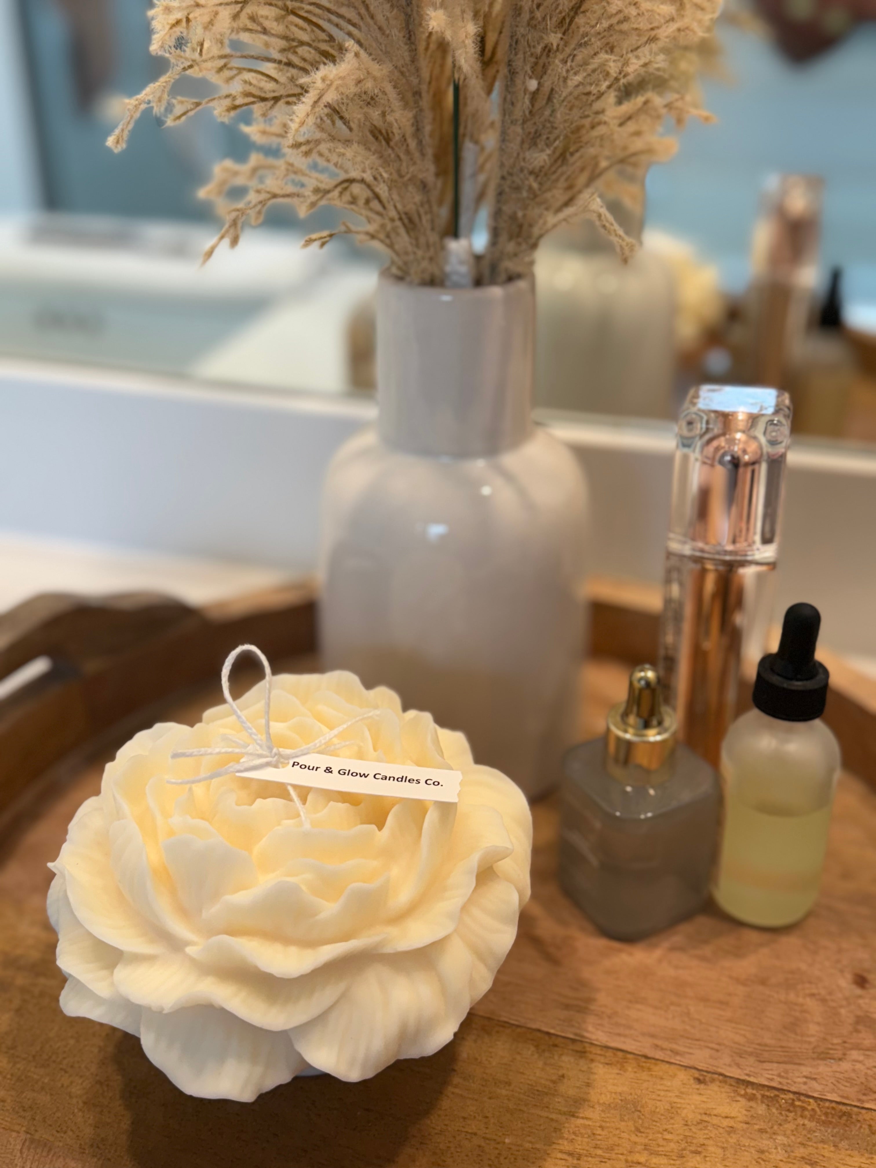 Peony Flower Candles